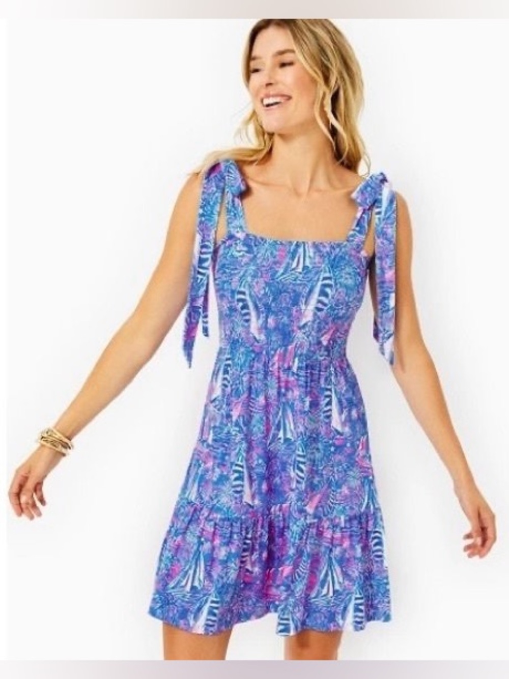 Lilly Pulitzer Kailua Smocked Dress It's a Sailabration